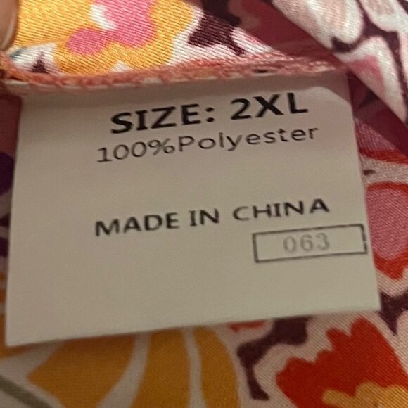 Dokotoo Shirt Floral Long Sleeve Womens 2XL Multicolor New - Picture 7 of 9